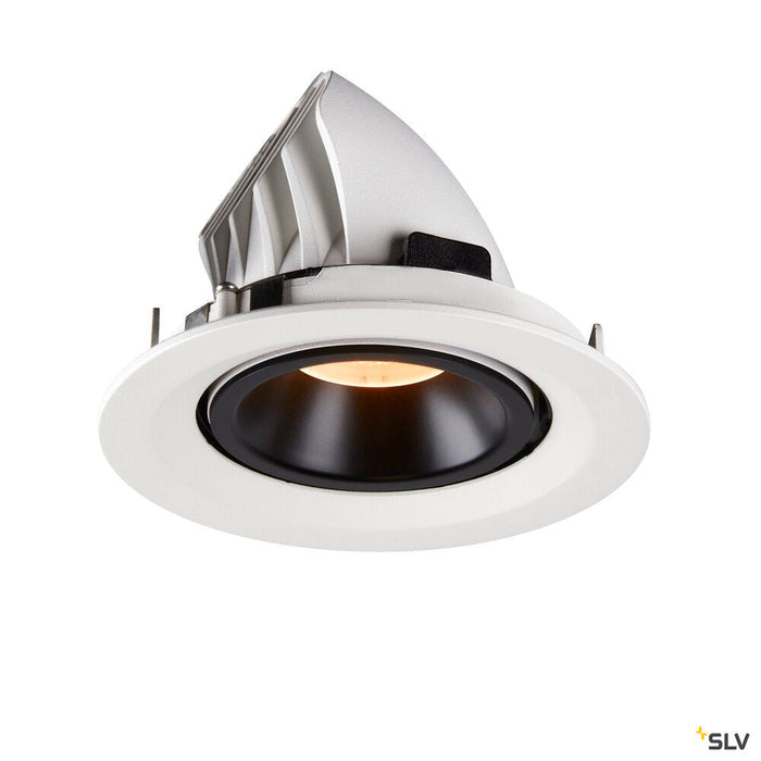 NUMINOS GIMBLE M, black / white recessed ceiling light, 2700K 20°