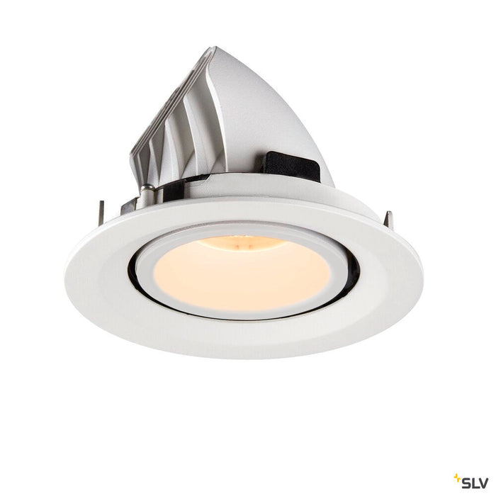 NUMINOS GIMBLE M, white recessed ceiling light, 2700K 20°