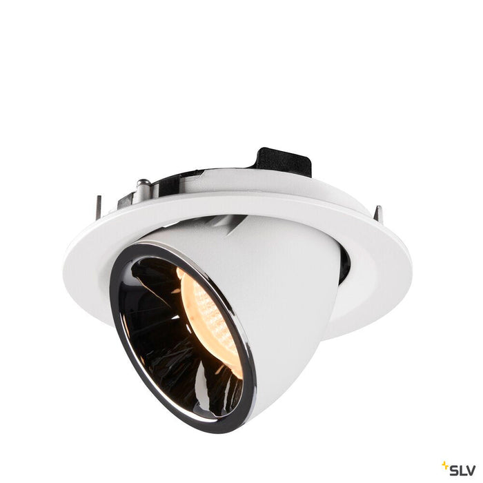 NUMINOS GIMBLE M, white / chrome recessed ceiling light, 2700K 20°