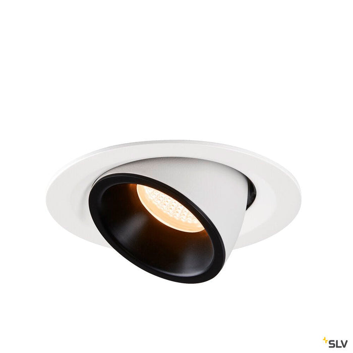 NUMINOS GIMBLE M, white / black recessed ceiling light, 2700K 40°