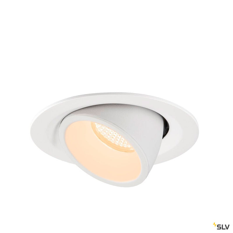 NUMINOS GIMBLE M, white recessed ceiling light, 2700K 40°