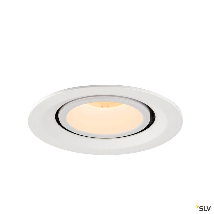 NUMINOS GIMBLE M, white recessed ceiling light, 2700K 40°