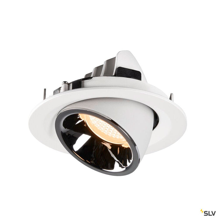 NUMINOS GIMBLE M, white / chrome recessed ceiling light, 2700K 40°