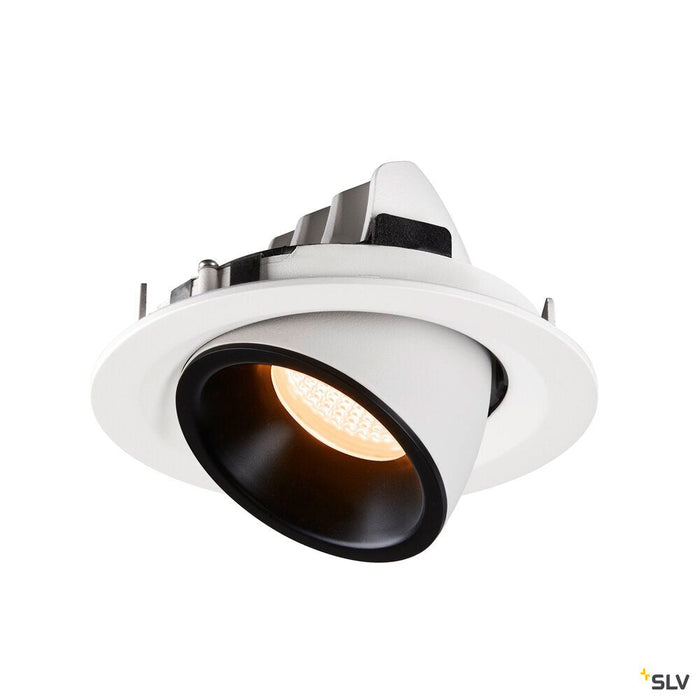 NUMINOS GIMBLE M, white / black recessed ceiling light, 2700K 55°