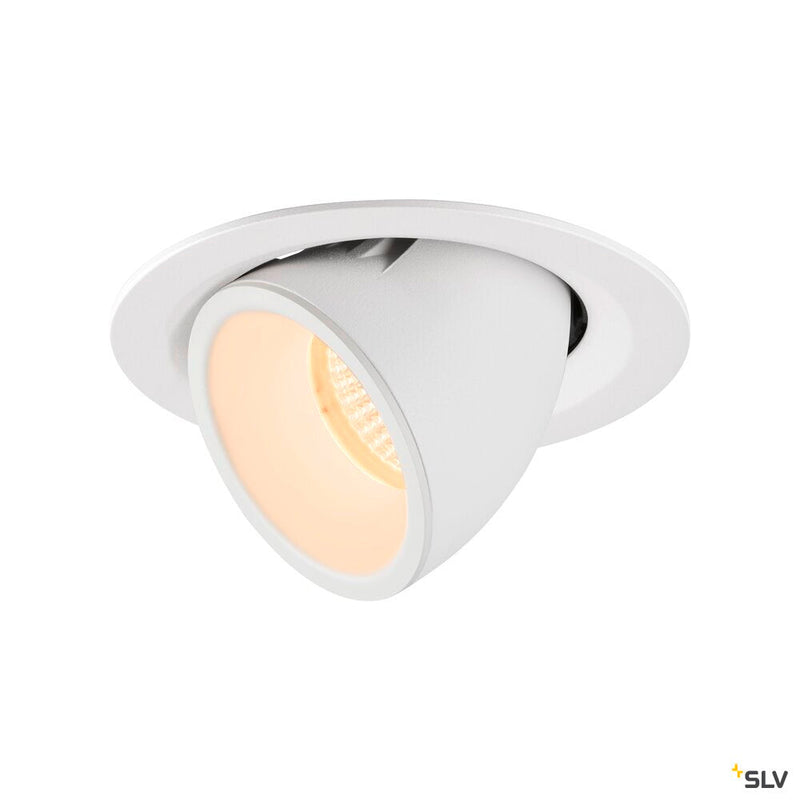NUMINOS GIMBLE M, white recessed ceiling light, 2700K 55°