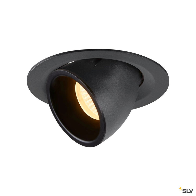 NUMINOS GIMBLE M, black recessed ceiling light, 3000K 40°