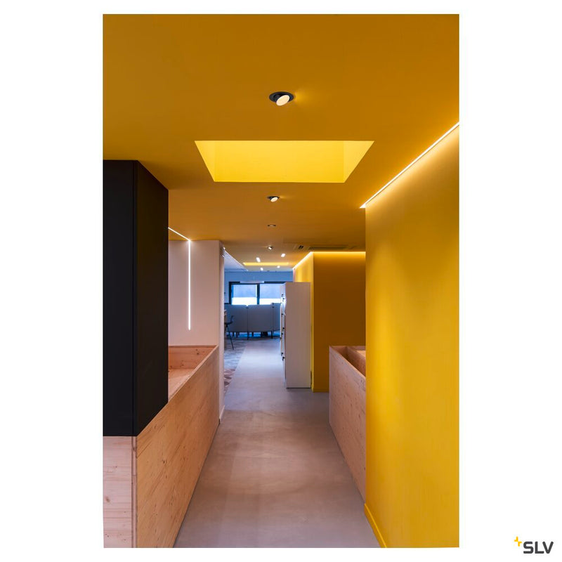 NUMINOS GIMBLE M, black / white recessed ceiling light, 3000K 40°