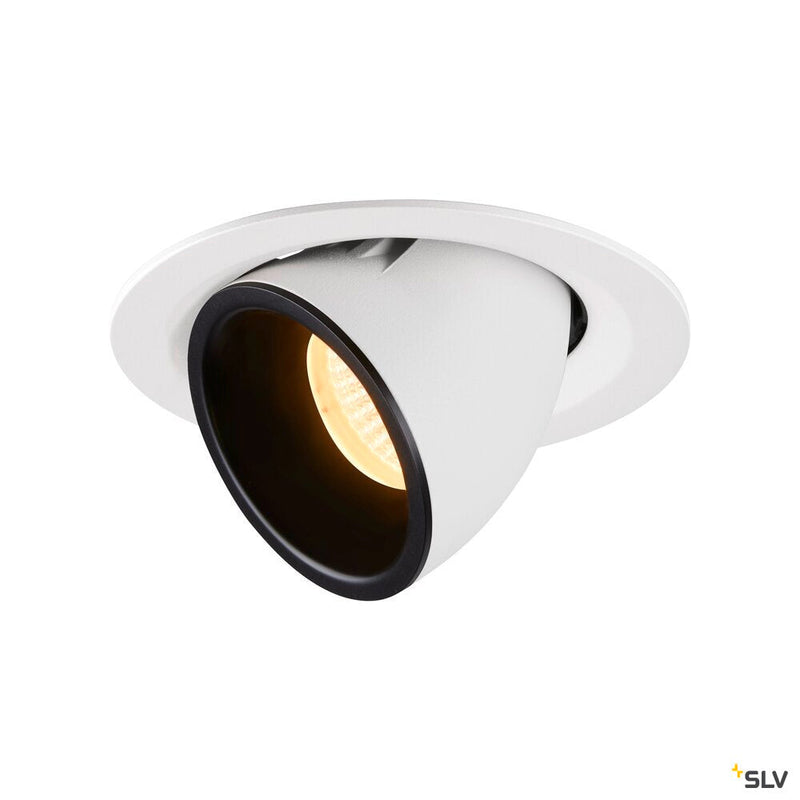 NUMINOS GIMBLE M, white / black recessed ceiling light, 3000K 20°