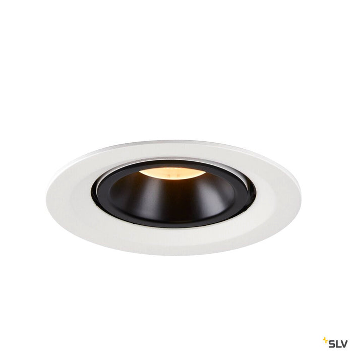 NUMINOS GIMBLE M, white / black recessed ceiling light, 3000K 40°