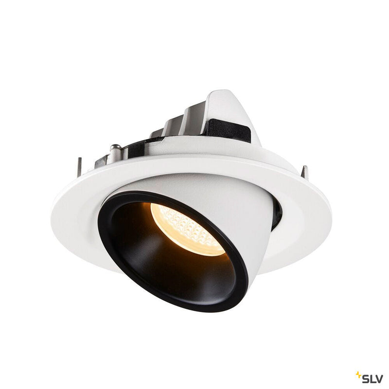 NUMINOS GIMBLE M, white / black recessed ceiling light, 3000K 55°