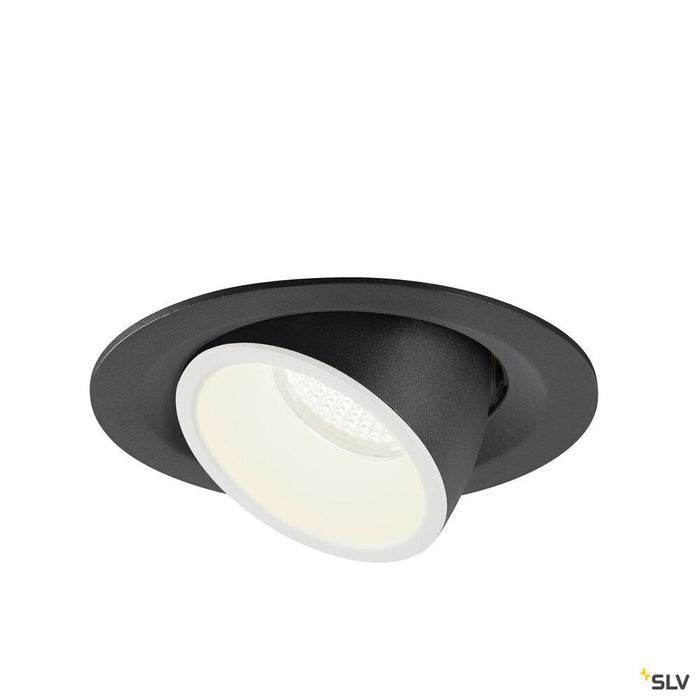 NUMINOS GIMBLE M, black / white recessed ceiling light, 4000K 20°