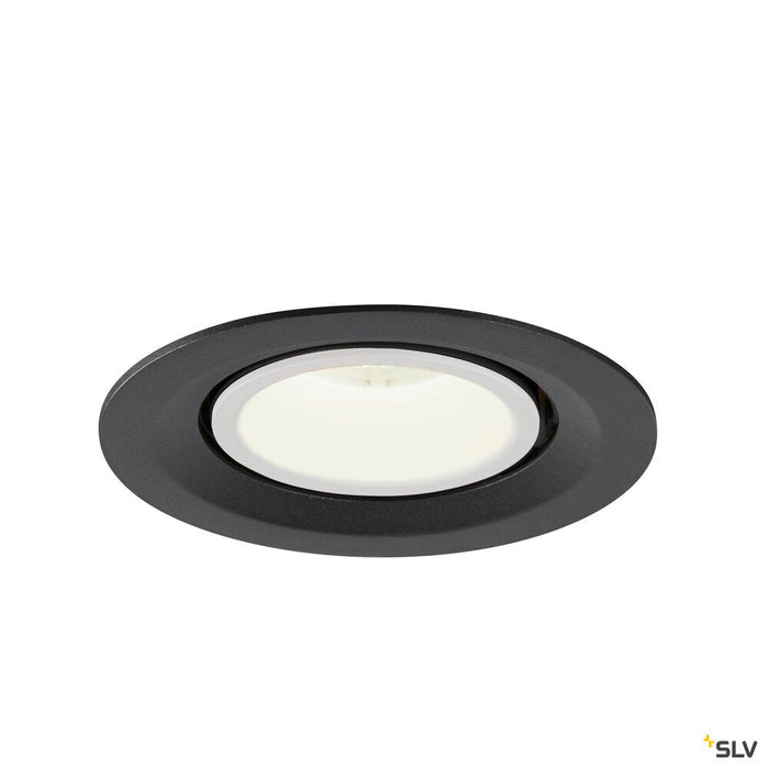 NUMINOS GIMBLE M, black / white recessed ceiling light, 4000K 20°