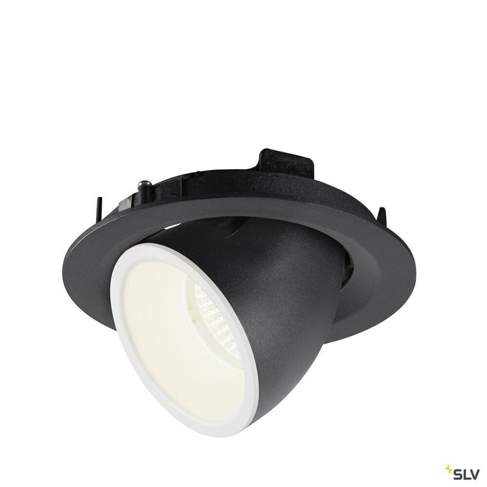 NUMINOS GIMBLE M, black / white recessed ceiling light, 4000K 20°