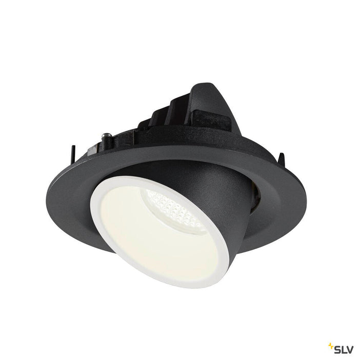 NUMINOS GIMBLE M, black / white recessed ceiling light, 4000K 20°