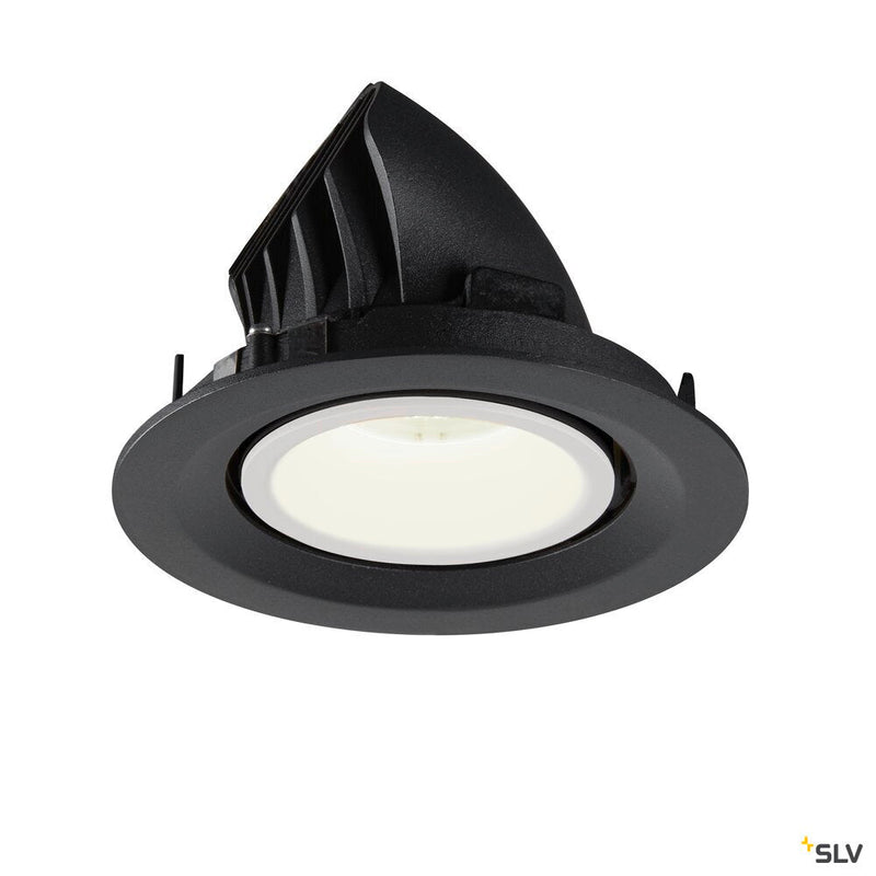 NUMINOS GIMBLE M, black / white recessed ceiling light, 4000K 20°