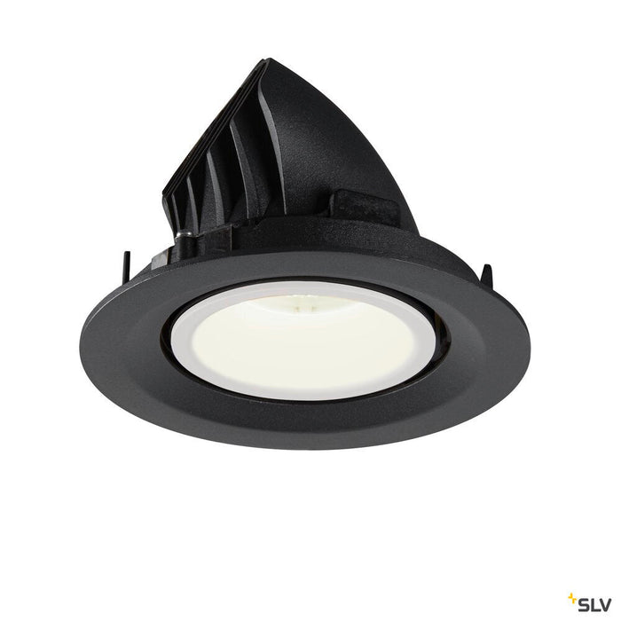 NUMINOS GIMBLE M, black / white recessed ceiling light, 4000K 20°