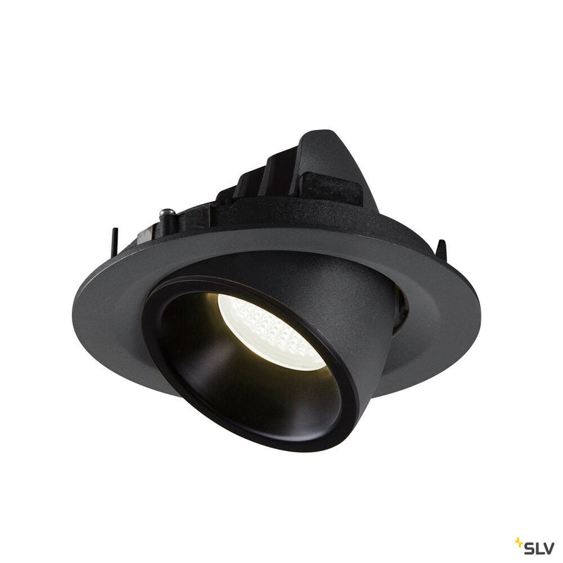 NUMINOS GIMBLE M, black recessed ceiling light, 4000K 40°