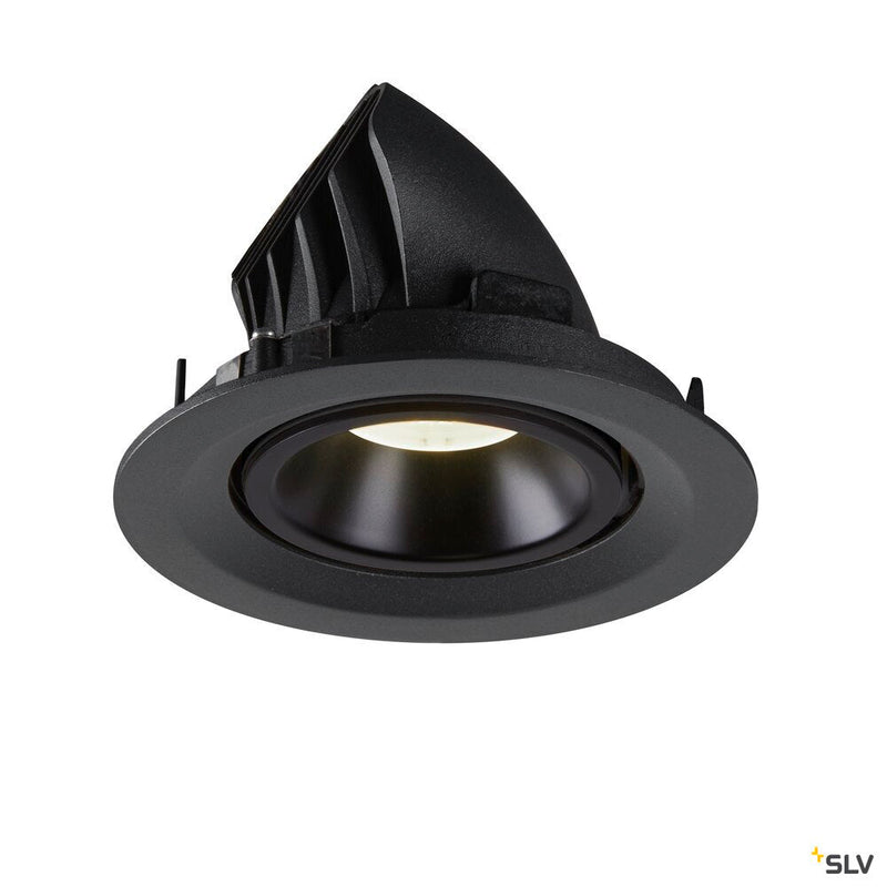 NUMINOS GIMBLE M, black recessed ceiling light, 4000K 40°