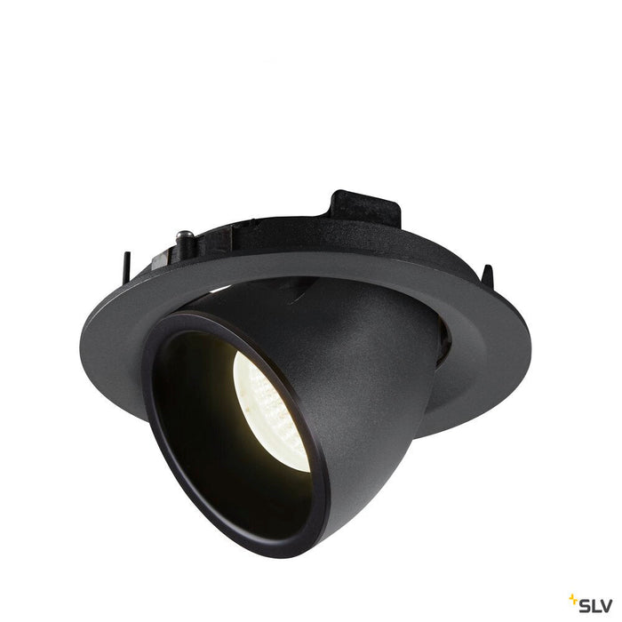 NUMINOS GIMBLE M, black recessed ceiling light, 4000K 55°