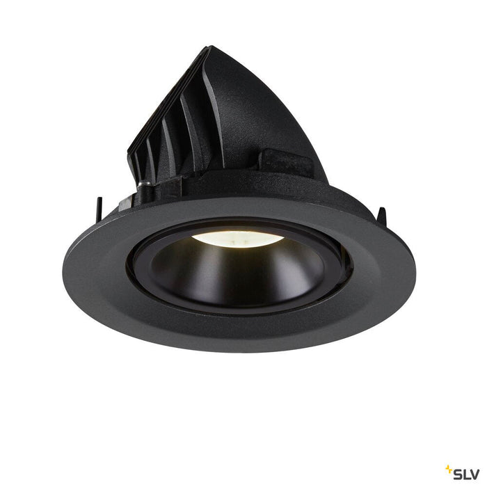 NUMINOS GIMBLE M, black recessed ceiling light, 4000K 55°