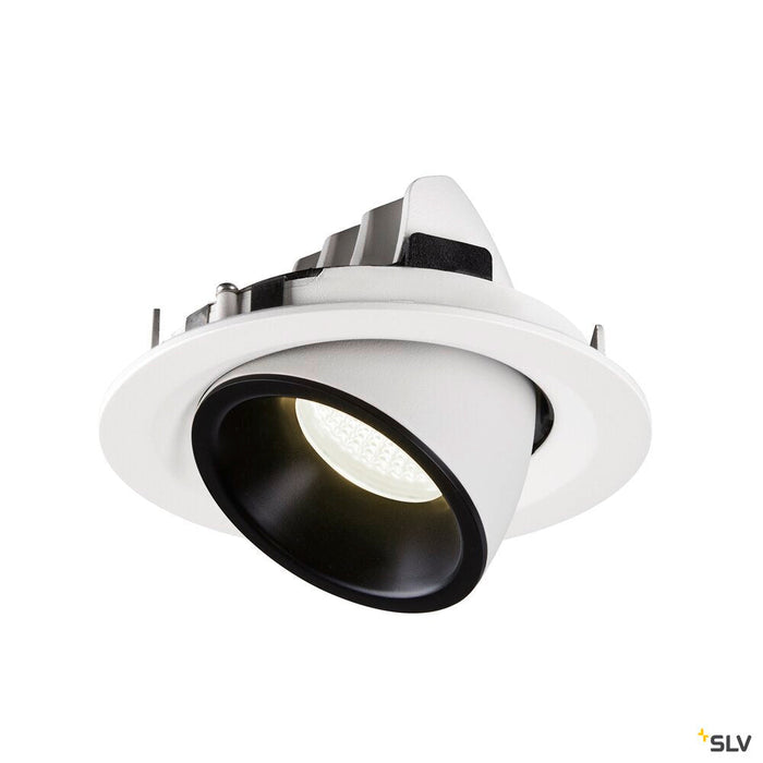 NUMINOS GIMBLE M, white / black recessed ceiling light, 4000K 20°