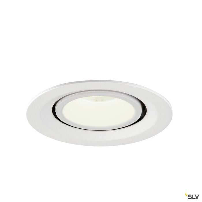 NUMINOS GIMBLE M, white recessed ceiling light, 4000K 20°