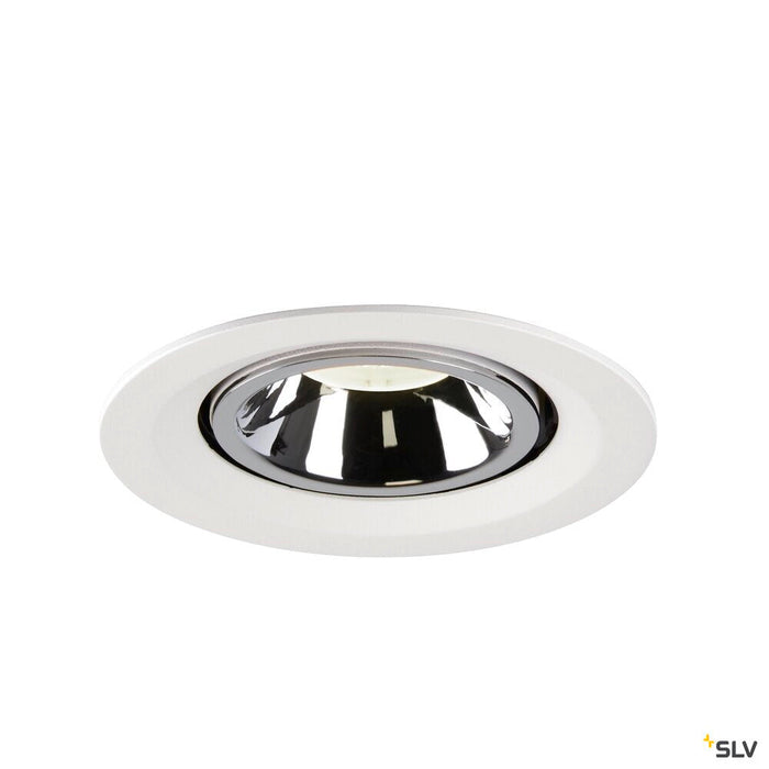 NUMINOS GIMBLE M, white / chrome recessed ceiling light, 4000K 20°