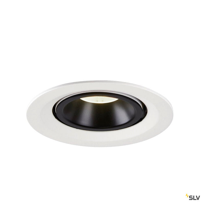 NUMINOS GIMBLE M, white / black recessed ceiling light, 4000K 55°