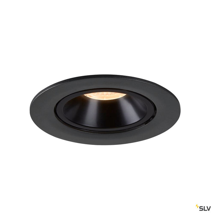 NUMINOS GIMBLE L, black recessed ceiling light, 2700K 40°