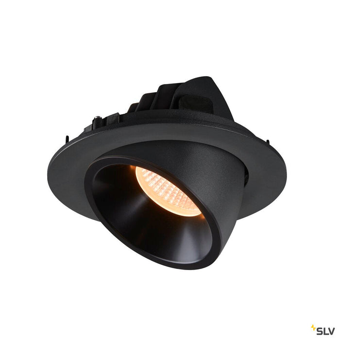 NUMINOS GIMBLE L, black recessed ceiling light, 2700K 40°