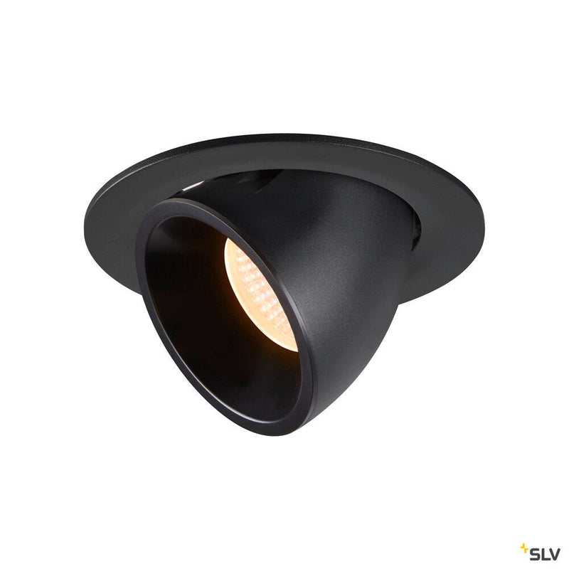 NUMINOS GIMBLE L, black recessed ceiling light, 2700K 55°
