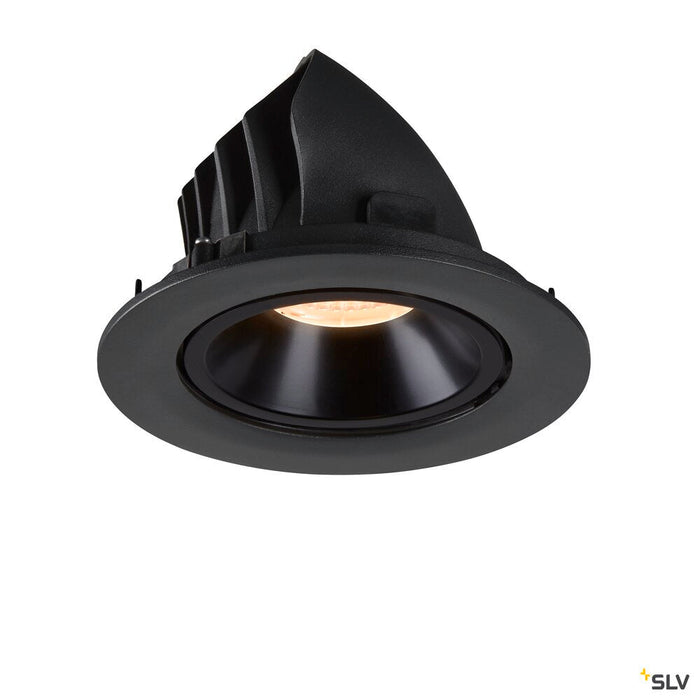 NUMINOS GIMBLE L, black recessed ceiling light, 2700K 55°