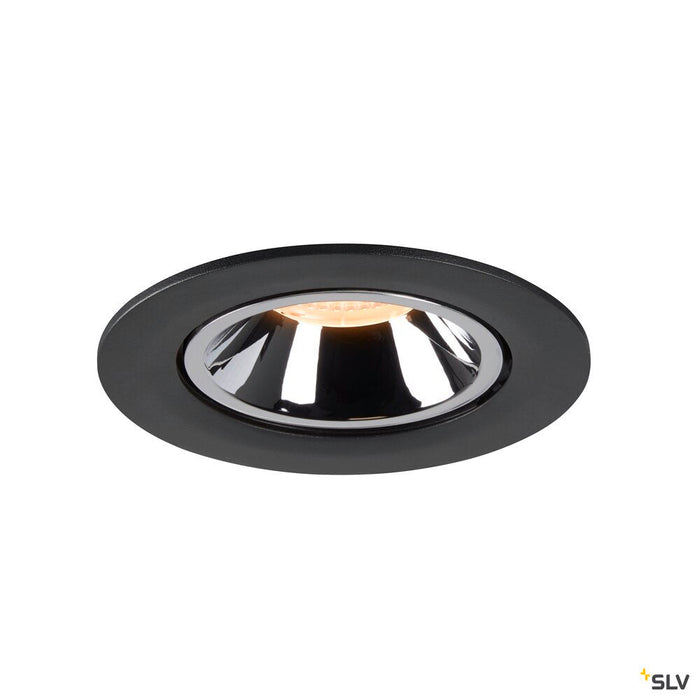 NUMINOS GIMBLE L, black / chrome recessed ceiling light, 2700K 55°