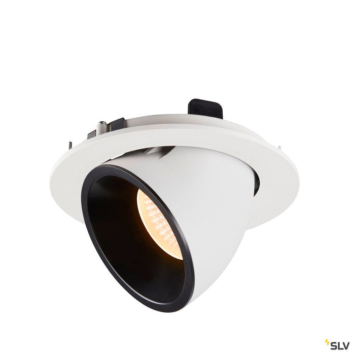 NUMINOS GIMBLE L, white / black recessed ceiling light, 2700K 20°