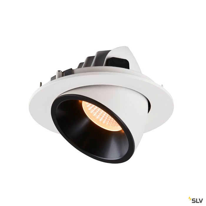 NUMINOS GIMBLE L, white / black recessed ceiling light, 2700K 20°