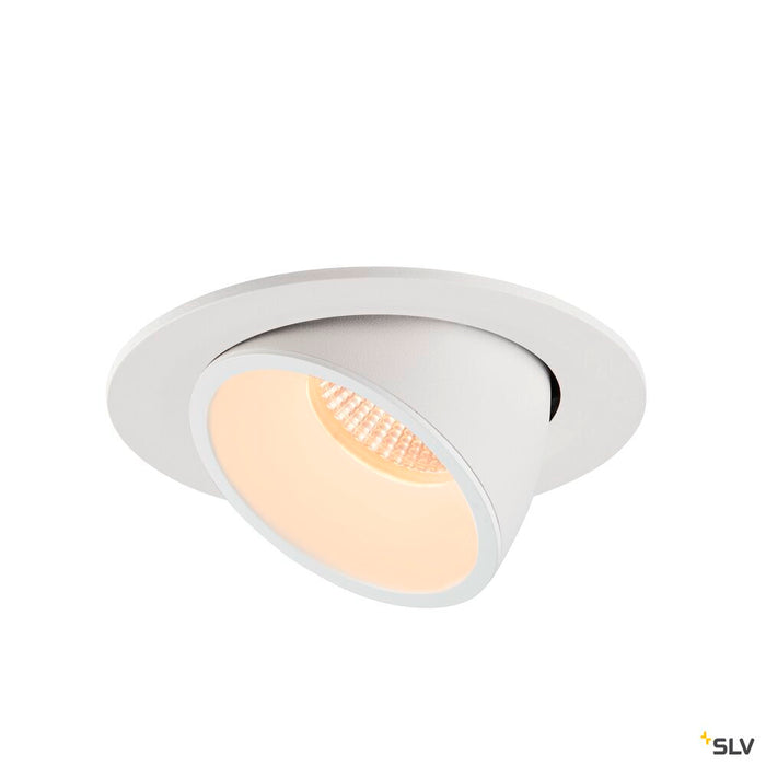 NUMINOS GIMBLE L, white recessed ceiling light, 2700K 20°