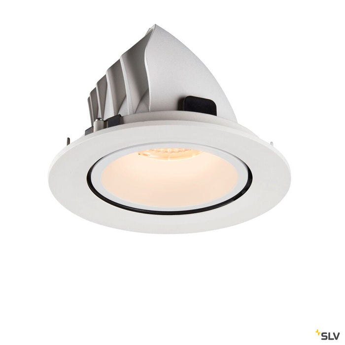 NUMINOS GIMBLE L, white recessed ceiling light, 2700K 20°