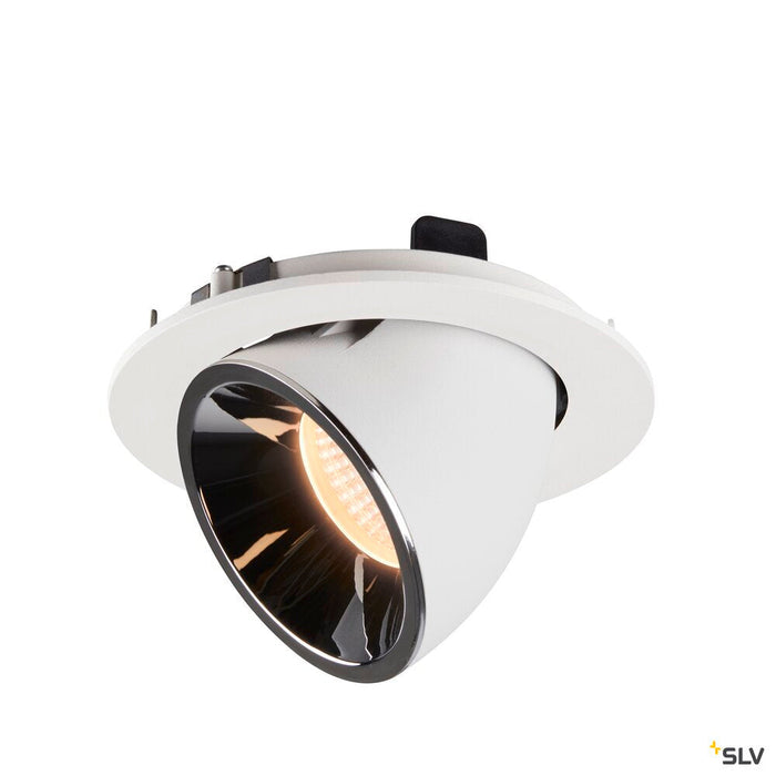 NUMINOS GIMBLE L, white / chrome recessed ceiling light, 2700K 20°