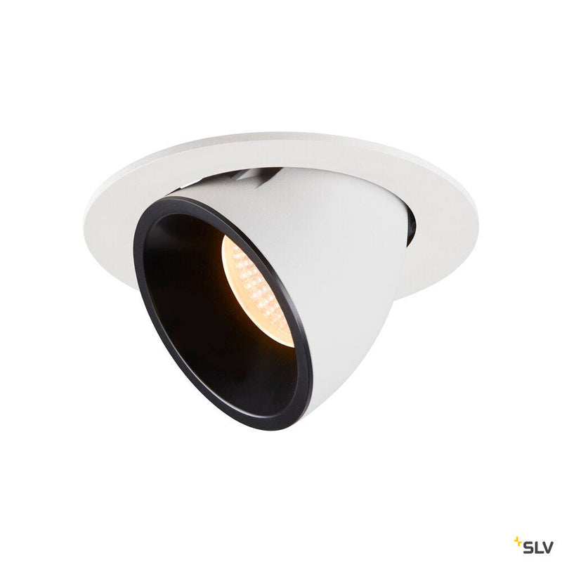 NUMINOS GIMBLE L, white / black recessed ceiling light, 2700K 55°