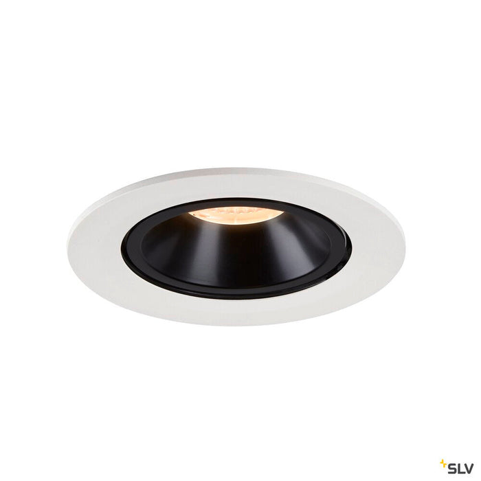 NUMINOS GIMBLE L, white / black recessed ceiling light, 2700K 55°