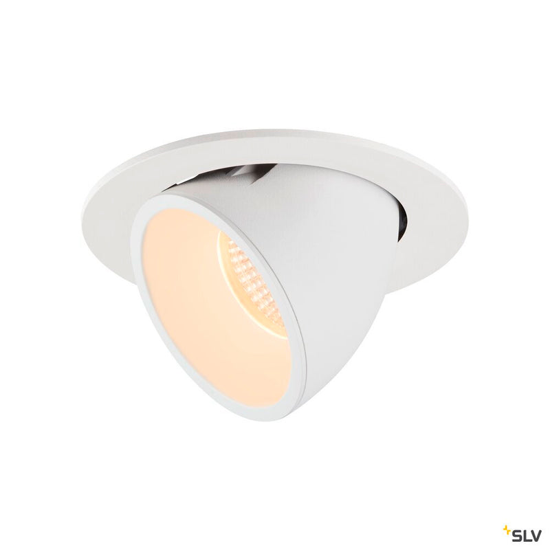 NUMINOS GIMBLE L, white recessed ceiling light, 2700K 55°