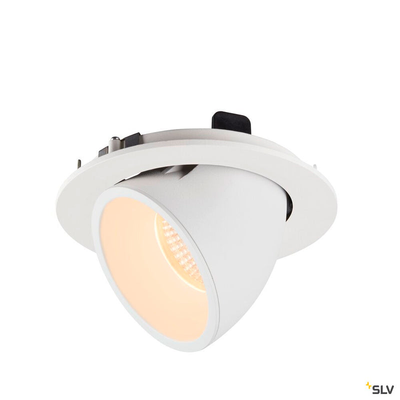 NUMINOS GIMBLE L, white recessed ceiling light, 2700K 55°