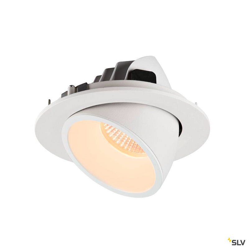 NUMINOS GIMBLE L, white recessed ceiling light, 2700K 55°