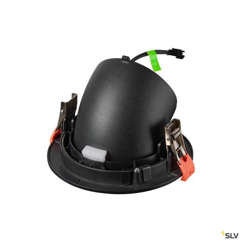 NUMINOS GIMBLE L, black / chrome recessed ceiling light, 3000K 20°