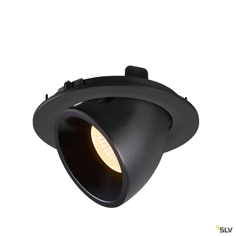 NUMINOS GIMBLE L, black recessed ceiling light, 3000K 40°