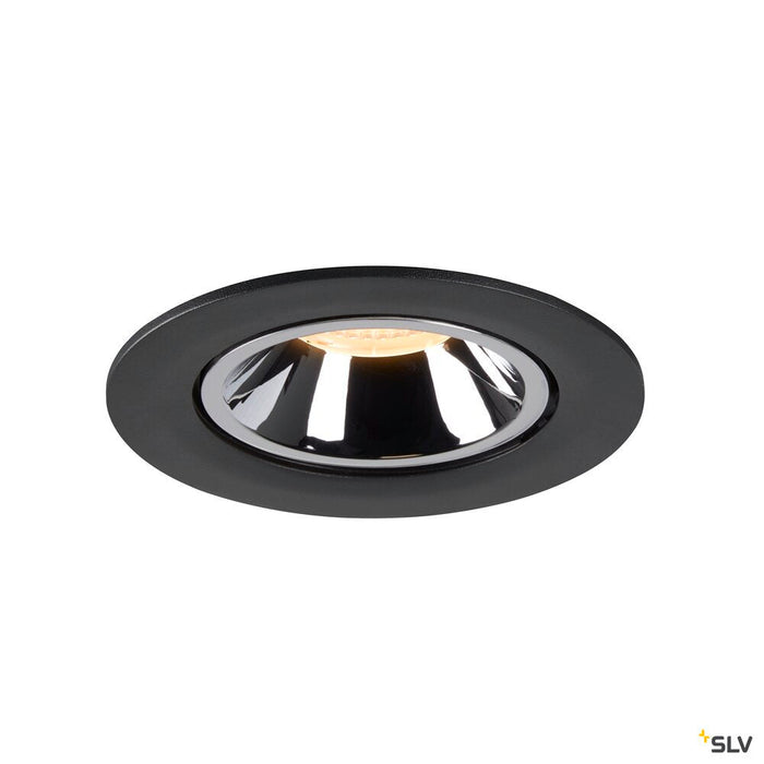 NUMINOS GIMBLE L, black / chrome recessed ceiling light, 3000K 40°