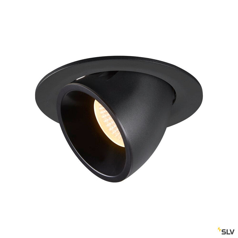 NUMINOS GIMBLE L, black recessed ceiling light, 3000K 55°