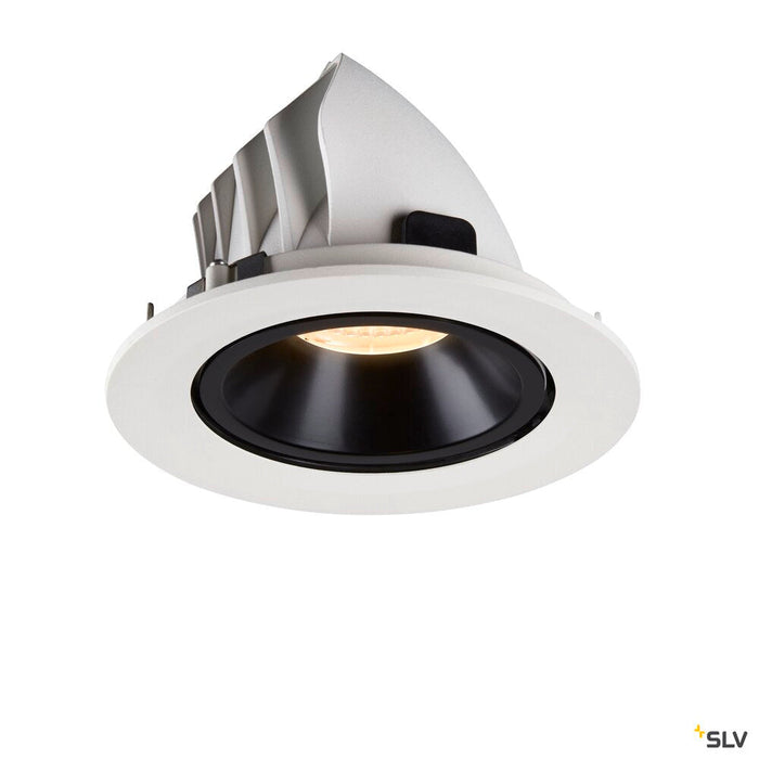 NUMINOS GIMBLE L, black / white recessed ceiling light, 3000K 20°