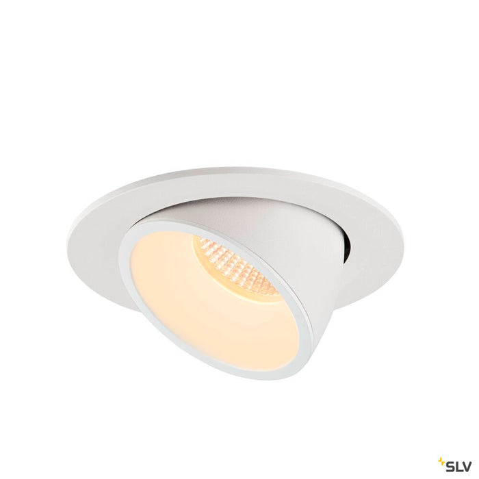 NUMINOS GIMBLE L, white recessed ceiling light, 3000K 20°