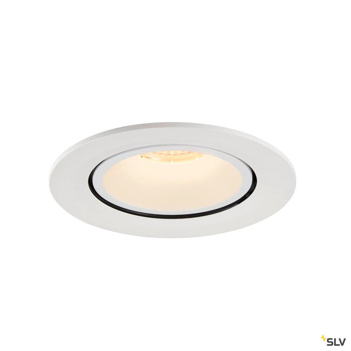 NUMINOS GIMBLE L, white recessed ceiling light, 3000K 20°